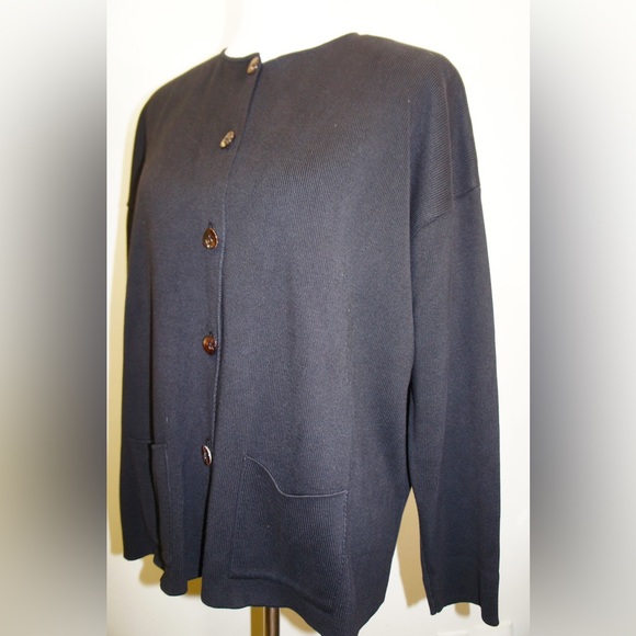 United Knitwear Black Button Down Knit Cardigan L - Picture 6 of 9
